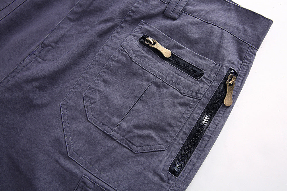 Herren-Cargo-Shorts mit Reißverschlusstaschen