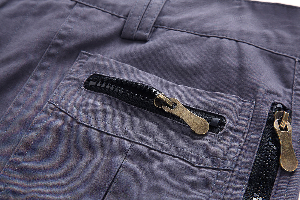 Herren-Cargo-Shorts mit Reißverschlusstaschen