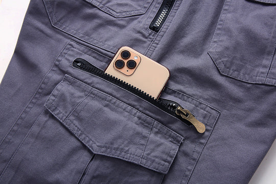 Herren-Cargo-Shorts mit Reißverschlusstaschen