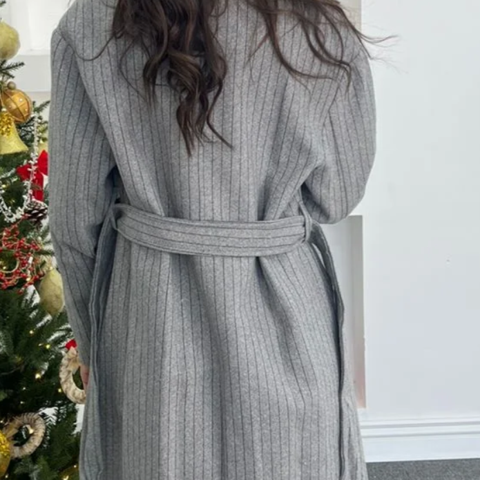 Langer Mantel mit Gürtel für Damen