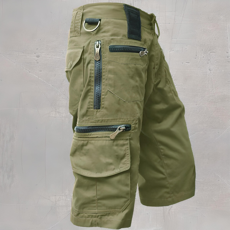 Herren-Cargo-Shorts mit Reißverschlusstaschen