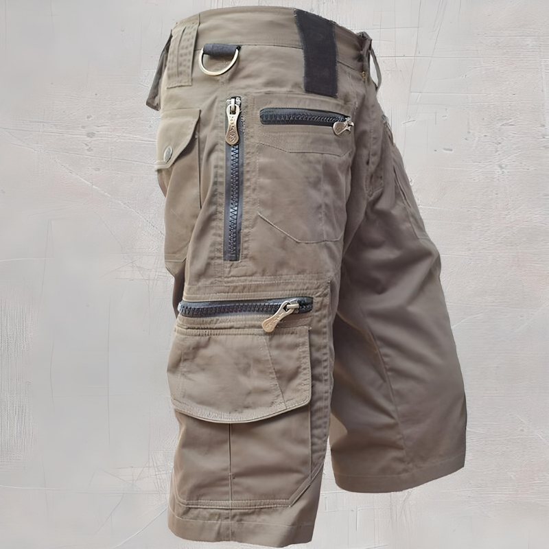 Herren-Cargo-Shorts mit Reißverschlusstaschen