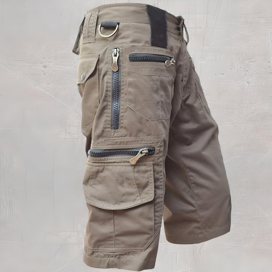 Herren-Cargo-Shorts mit Reißverschlusstaschen