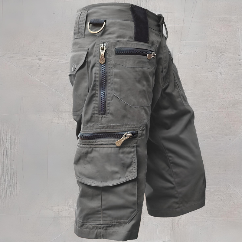 Herren-Cargo-Shorts mit Reißverschlusstaschen