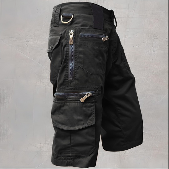 Herren-Cargo-Shorts mit Reißverschlusstaschen